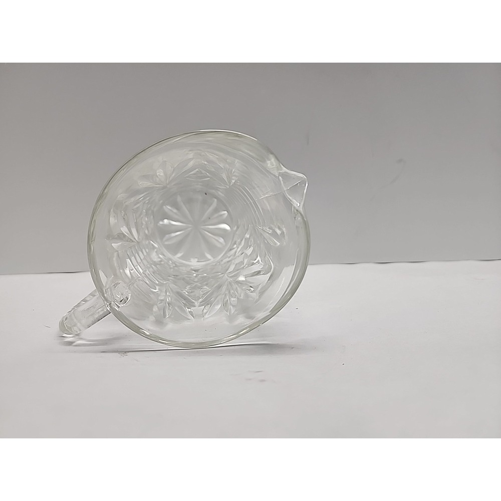 Vintage Anchor Hocking Prescut Clear Glass Small 5" Creamer Jar Pitcher - Picture 5 of 5